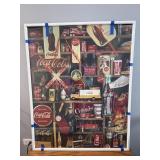 Vtg Coca Cola jigsaw puzzle framed,  frame....