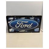 Ford lighted sign blue lights rotate around...