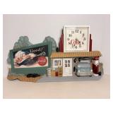 Vintage Plastic Coca Cola Clock & Misc