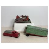 Die Cast Tractor, Tootsie Car & Trailer
