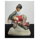 Norman Rockwell Porcelain Figurine Tackled