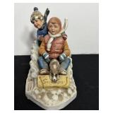 Norman Rockwell Porcelain Figurine Downhill Racer