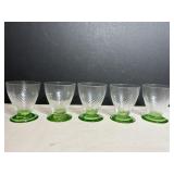 3"H Uranium Glass Cordials