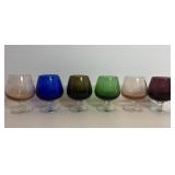 3" Etched Floral Brandy Snifters