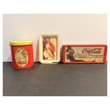 Vintage Collectible Coca Cola Tin & Trays