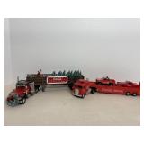 Vintage Coca Cola Christmas & Car Hauler Semis
