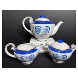 PillsburyTea Pot Sugar & Creamer Danbury Mint