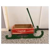 Wood Coca Cola Bottle Case Sled