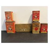 Vintage Collectible Tea Tins