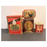 Vintage Collectible Tea, Coffee &Seed Tins