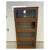 Wood Library Case 29"x12"x60"H  damaged