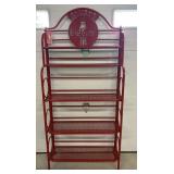 Coca Cola Metal 5 Tier Shelving Unit 30"x11"x65"H