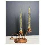 Vintage Gregorian Solid Copper Candle Holder &