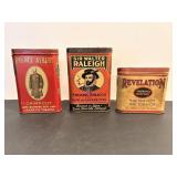 Vintage Collectible Tobacco Tins