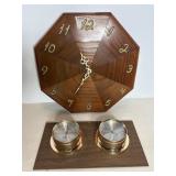 Wood Clock & Barometer