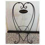 Vintage Metal Heart Shaped Welcome Sign 31"H