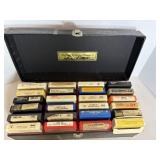 Vintage 8 Track Tapes with Case