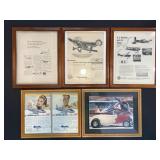 Framed Airplane Pictures 12"x15"
