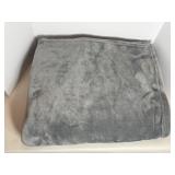 Gray Plush Blanket 90"x90"