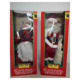 18"H Battery Santa & Mrs Clause