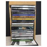 Various CDs in Wood Crate