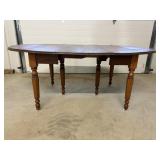 Vintage Table with 2 leaves 74"x44"
