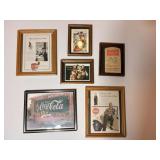 Framed Coca Cola Ads