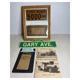 Advertisement 7 Framed 1917 1929 License Plates