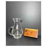 10" Etched Pitcher & Wood Mother Box