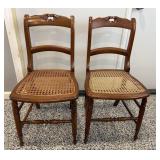 Caned Chairs 31.5"H Seat 16"H