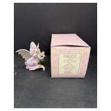 The Magic Dragon Lilac baby with Rose figurine...