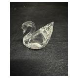 Vtg Swarovski crystal swan figurine 1.25"H