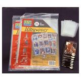 Vtg Ravenloff trading cards & card protectors