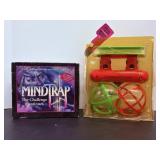 Vtg Minetrap game & string racer