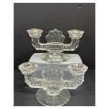 Art Deco candle holders 8.5"W x4.5"H
