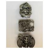 Vtg Dargon Belt buckles pewter & pewter...
