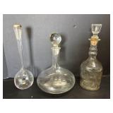 Vtg Misc decanters 12"-10" H