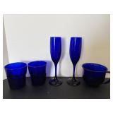 Vtg Cobalt Blue Libby