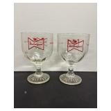 Budweiser beer goblets