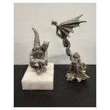 Misc Pewter figurines Wizards & dragon