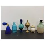 Vtg Perfume bottle, brass incense burner, Avon..