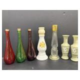 Decorative glass teardrop shaped bottles 8"H,...