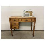 Singer Golden touchan sew machine & cabinet...