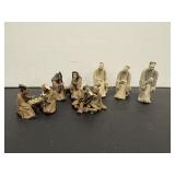 Chinese Mudmen collectable pottery figures..