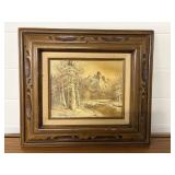 Vtg Oil Painting by Antonio 17"W x 15"H