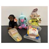 Vtg Ty & Mouseketoys mini bean bag Dopey &