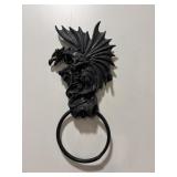 Vtg Gothic Ancient dragon door knocker