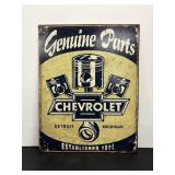 Vtg Genuine part Chevy sign 11.5"W x 16"H