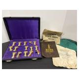 Vtg Museum OES badges & bank bags