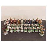 Vtg hand painted chess set